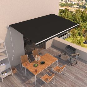 Automatic Retractable Awning 196.9"x118.1" Anthracite